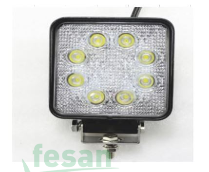 L1003 12-27W ÇALIŞMA LAMBASI 9LED KARE 124×27 0102 A KALİTE