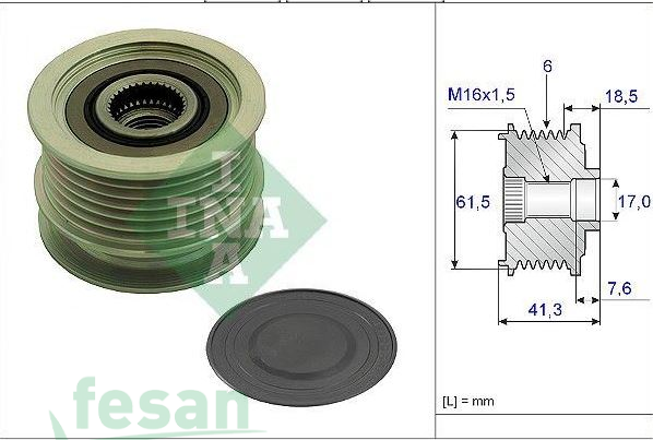 İNA 535023410 ŞARJ KASNAK RULMANLI 6K DOBLO BRAVO STİLO