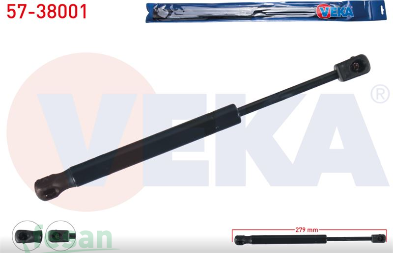 57-38001 AMORTİSÖR BAGAJ VW BORA 1998-2005 PASSAT 1996-2000 SEAT TOLEDO 1999-2006 279MM/530N