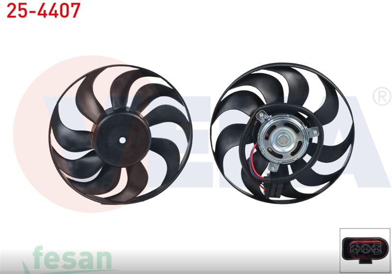 25-4407 12V FAN MOTORU VW GOLF IV 1.4İ 1997-2005 MOTOR PERVANE