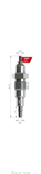 SVAC SV089  301  105V ISITMA BUJİSİ ENTER TÜPLÜ EUROCELL 5402 WEGA 5402 0250200021 SV089 PU 021 SV089 0100221301 BERU 301