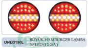 OND3190L 24V HAMBURGER LAMBA 39 LEDLİ SARI-SARI