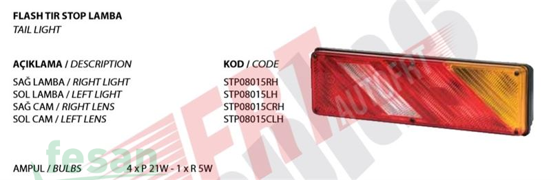 08015L STOP LAMBASI FLAŞ İSUZU L SERTPLAS L0170L60
