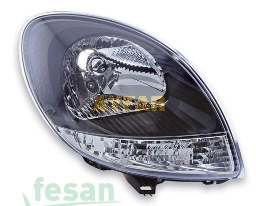 AYFAR 202251 FAR RENAULT KANGOO 2008-2009 SOL MOTORLU SİYAH ÇERÇEVELİ ŞEFFAF SİNYAL