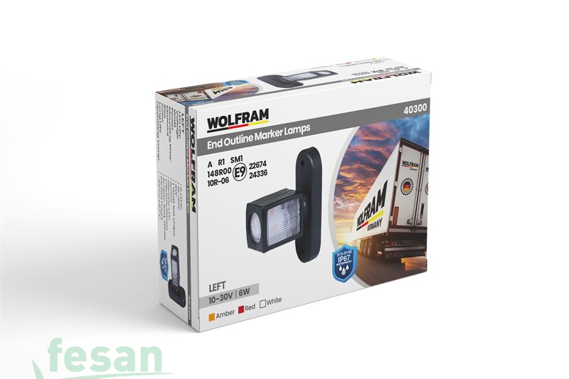 WOLFRAM 40300 10V/30V BOYNUZ LAMBA DESENLİ KISA SOL 6W E BELGELİ