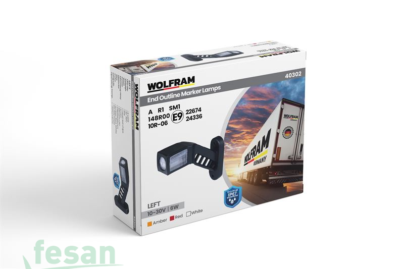 WOLFRAM 40302 10V/30V BOYNUZ LAMBA DESENLİ ORTA SOL 6W E BELGELİ