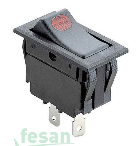 122026 ANAHTAR ON OF IŞIKLI 3F TUŞLU KIRMIZI CS 122026