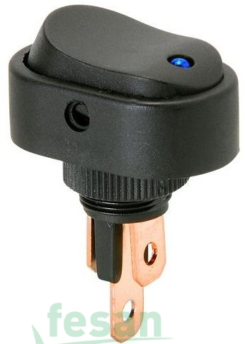 11067 ANAHTAR OVAL ÜNİVERSAL MAVİ LED 3FİŞ