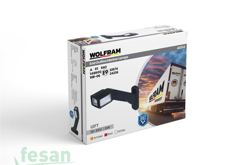 WOLFRAM 40314 10V/30V BOYNUZ LAMBA DÜZ TİP UZUN SOL 6W E BELGELİ