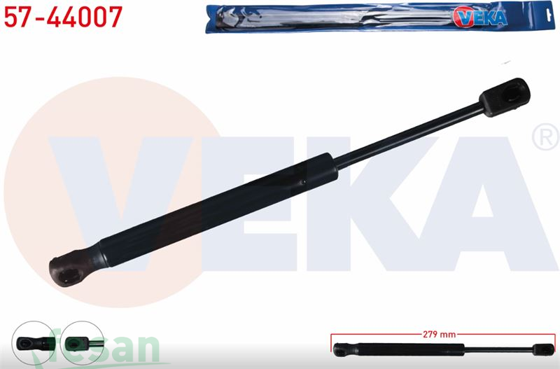 57-44007 AMORTİSÖR BAGAJ VW PASSAT 4KAPI 1996-2000 BORA 4KAPI 1998-2005 SKODA FABİA 4KAPI 1999-2007 AUDİ A4 4KAPI 1994-2001 279MM/490N