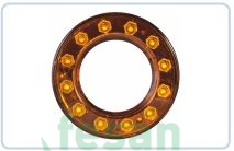 L0068 12-24 SİNYAL YUVARLAK NEOPLAN DIŞ 12LED SARI SİMİD İÇİ BOŞ