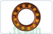 L0068 12-24 SİNYAL YUVARLAK NEOPLAN DIŞ 12LED SARI SİMİD İÇİ BOŞ