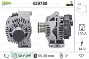 VALEO 439780 12V ŞARJ DİNAMOSU FİAT EGEA DOBLO 1.3 DİZEL 2013> FİORİNO 1.3 DİZEL 2007> 120AHM