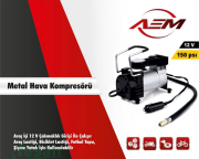 19 1505 12V HAVA KOMPRESÖRÜ METAL 150PSİ SİYAH