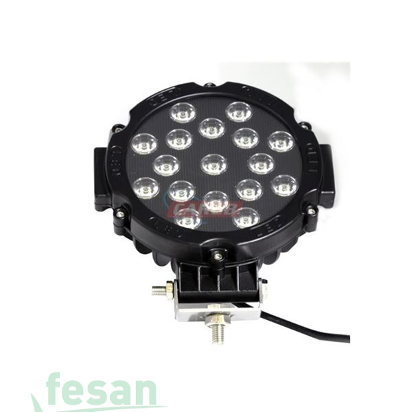 4203216 10-30V OFF ROAD 51W YUVARLAK 17LED SİYAH 18CM