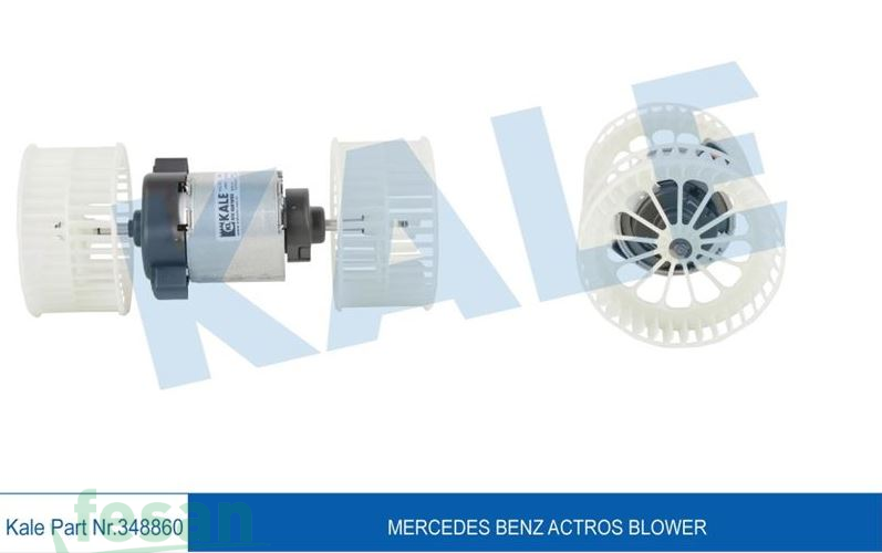 348860 24V KALORİFER MOTORU MERCEDES ACTROS 1996-2012 ÇİFT MİLLİ PERVANELİ
