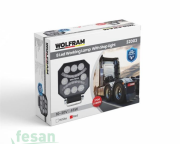 WOLFRAM 32003 10V-30V ÇALIŞMA LAMBASI 8LED EMOJİLİ ALTIGEN 45W 3700 LÜMEN KIRMIZI+BEYAZ E BELGELİ