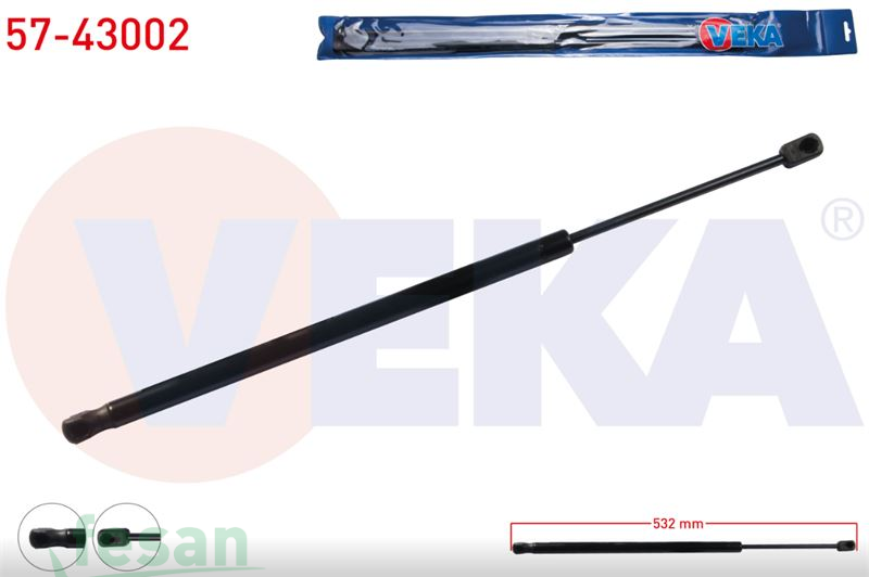 57-43002 AMORTİSÖR BAGAJ TOYOTA VERSO 2004-2009 532MM/545N