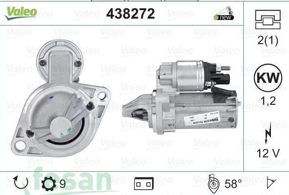 VALEO 438272 12V MARŞ MOTORU BMW X1-X3-X5-X6-Z3-Z4 9DİŞ
