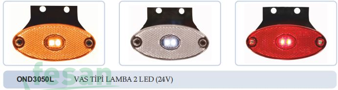 OND3050L-B 24V DORSE LAMBA LED ELİPS BEYAZ VAS TİP
