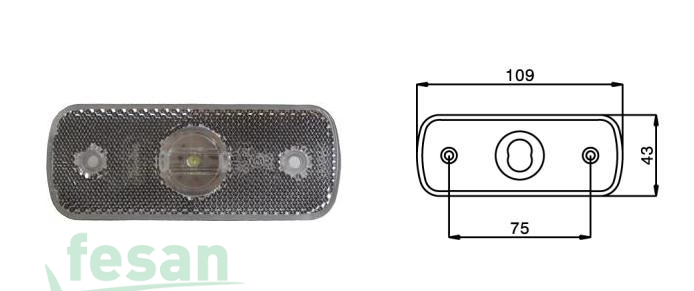 SABA 3065-M001Y30 24V LEDLİ ÖN BEYAZ ÇAKM SOKET BM