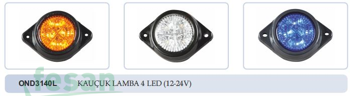 OND3140L-S 12-24V MESAFE LAMBA LEDLİ SARI 4LED