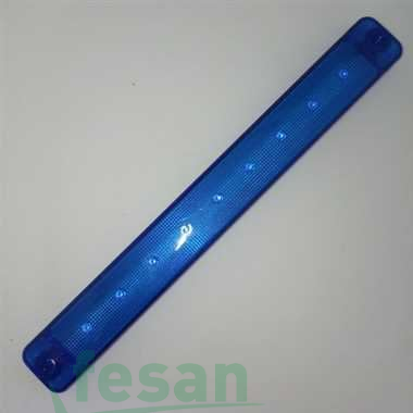 TAS 011M 12-24V PARMAK 9LED UZUN YM MAVİ