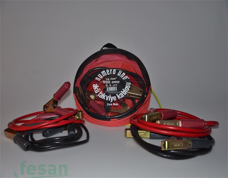 AKSAN AKÜ TAKVİYE KABLOSU 16MM SET 2×2MT 800AHM ALİMİNYUM