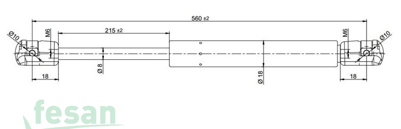 09010100 AMORTİSÖR BAGAJ FORD FUSİON 2002-2012 557MM/500N