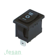 11038 ANAHTAR DİKDÖRTGEN 3F SİYAH MİNİ AÇ KAPA 3 KONUM 2540 AKSA 11-038