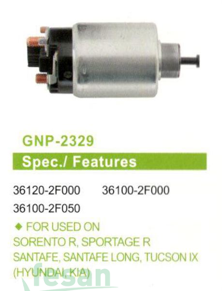 GENON GNP 2329 DELCO 12V MARŞ OTOMATİĞİ KİA SORENTO SPORTAGE HYUNDAİ SANTAFE TUCSON IX