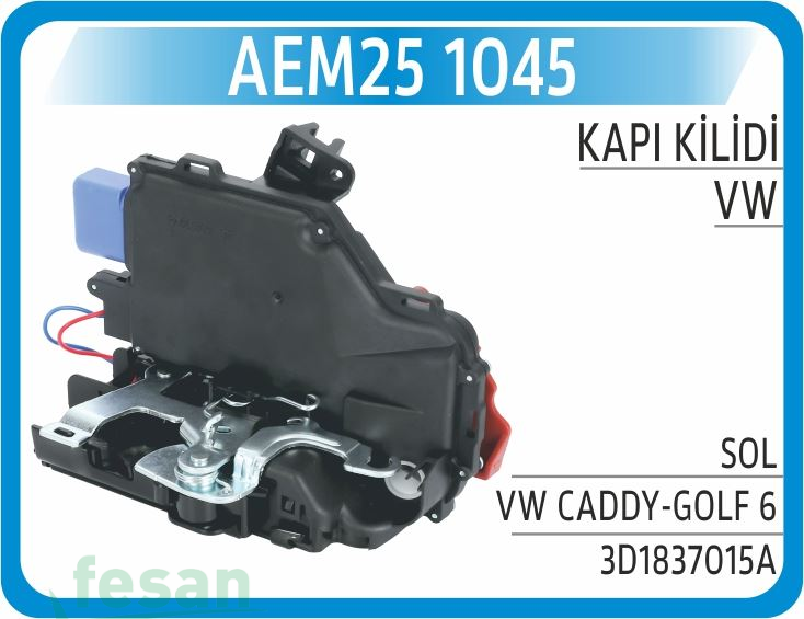25 1045 KAPI KİLİDİ VW CADDY GOLF VI SOL