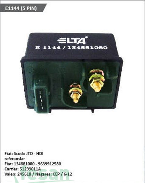 E1144 12V ISITMA RÖLESİ FİAT SCUDO 5FİŞLİ