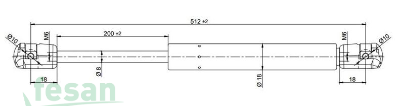 09010345 AMORTİSÖR BAGAJ CİTROEN C5 2001-2006 ARKA CAM SİLECEKLİ 512MM/470N