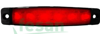SANEL SBB 24R6 24V BASAMAK LAMBASI 6LED KIRMIZI