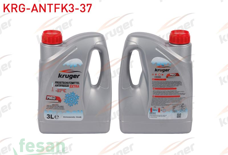 KRG-ANTFK3-37 ANTİFRİZ KIRMIZI ORGANİK 3LİTRE  -37 DERECE