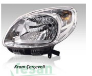 AYFAR 202312 FAR RENAULT KANGOO 2013> SAĞ MOTORLU KROM ÇERÇEVELİ