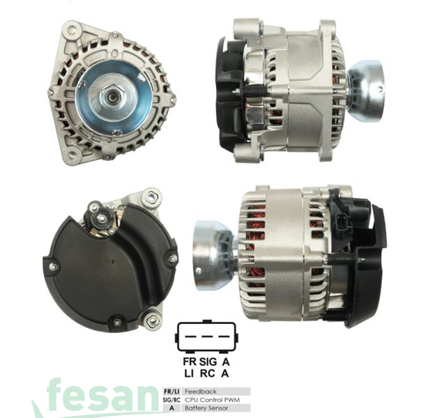 VISTEON DLA986 12V ALTERNATÖR FORD CONNECT 1.8 TDC 2002 -> FORD FOCUS 1.8 TDCI 2002 -> 124AHM KAPLİN KASNAK ŞAFTLI