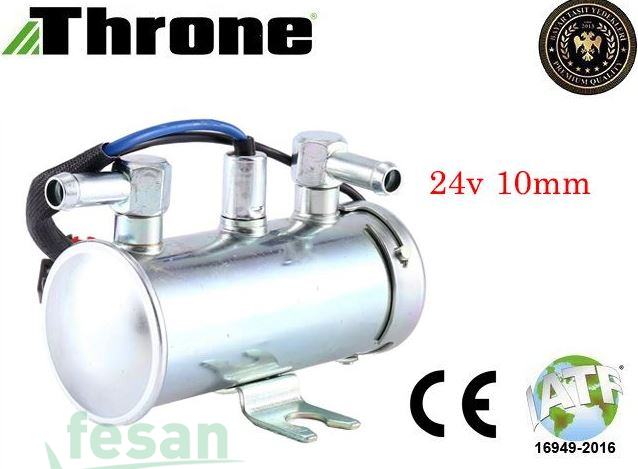 60201971 24V BENZİN POMPASI ÜNİVERSAL JENERATÖR İŞ MAKİNASİ İSUZU ARAÇLAR 10MM 5-6BAR 100-120L/H