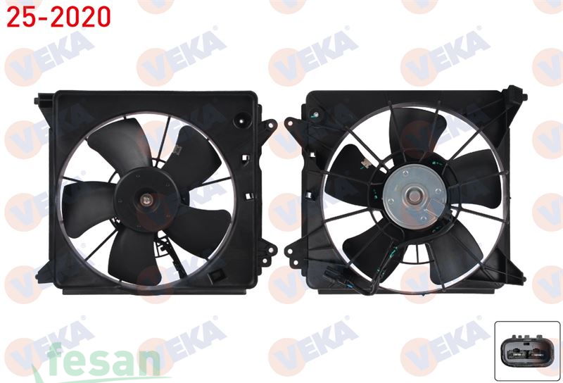25-2020 12V FAN MOTORU HONDA CİTY 1.4 I-VTEC 2009-2012 RADYATÖR DAVLUMBAZLI
