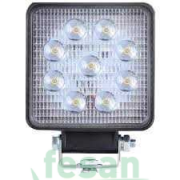 L1129 10-80V ÇALIŞMA LAMBASI 9LED KARE SARI BEYAZ DÜZ VE ÇAKAR YANA 3 FONKSİYON