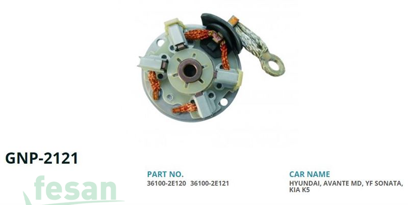 GENON GNP 2121 VALEO MARŞ KÖMÜR YUVASI HYUNDAİ ACCENT SEDAN 1.5CRDİ GETZ 1.5CRDİ İ20-İ30 1.6CRDİ KİA RİO II 1.5CRDİ