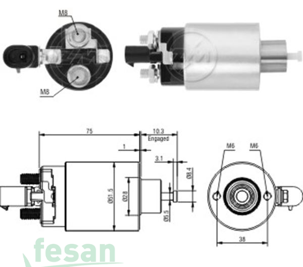 ZM 6695 DELCO 12V MARŞ OTOMATİĞİ JEEP CHEROKEE GRAND CHEROKEE WRANGLER