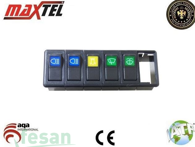 18201980 ANAHTAR TRAKTÖR KABİN 5Lİ DÜĞME PANEL 5 DÜĞMELİ