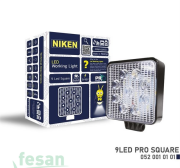 NİKEN 9 LED KARE ÇALIŞMA LAMBASI A KALİTE 05200101