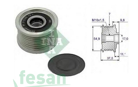 İNA 535023510 ŞARJ KASNAK RULMANLI CANTER 3.0D 2005 2010 İVECO IV FİAT DUCATU EURO6 WW 23510