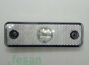 TAS 022B 12V SİDE MARKER LEDLİ BRAKETSİZ BEYAZ 4LED