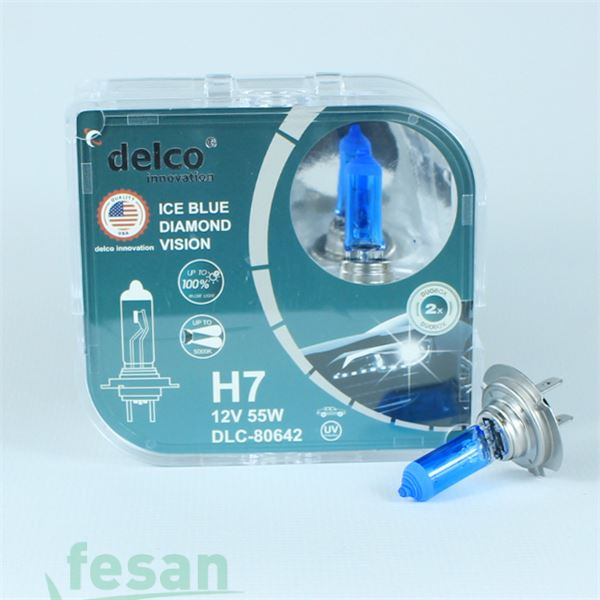 DLC-80642 12V AMPÜL H7 55WATT İCE BLUE DIAMOND VISION 2Lİ SET