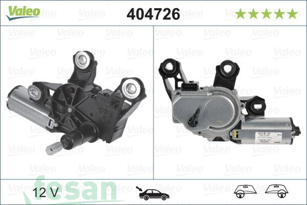 VALEO 404726 12V SİLGEÇ MOTORU ARKA VW POLO 2001-2008