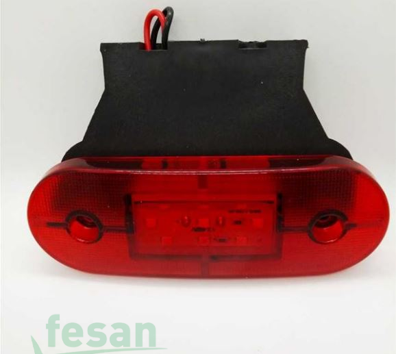 TAS 017K 12V DEKOR LED LAMBA KIRMIZI BRAKETLİ